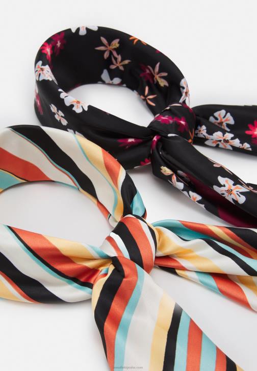 PN6V2712 ženy Anna Field 2 balení šátek vícebarevný/černý