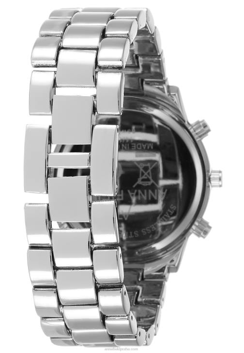 PN6V2793 ženy Anna Field hodinky s chronografem stříbrné barvy