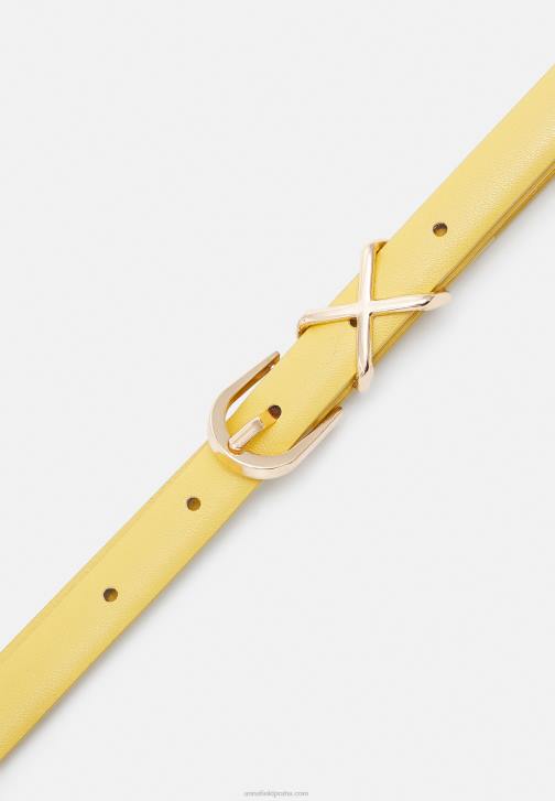 PN6V2750 ženy Anna Field 3 balení pásek černá/růžové zlato/hořčicově žlutá