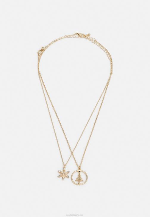 PN6V2658 ženy Anna Field 4 balení náhrdelníku zlaté barvy