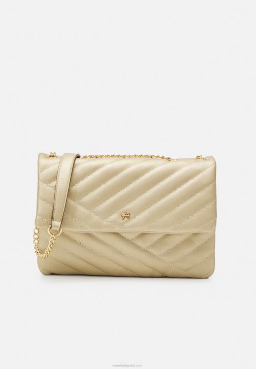 PN6V2513 ženy Anna Field kabelka přes tělo zlaté barvy